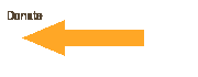 Animated arrow pointing to the donate button